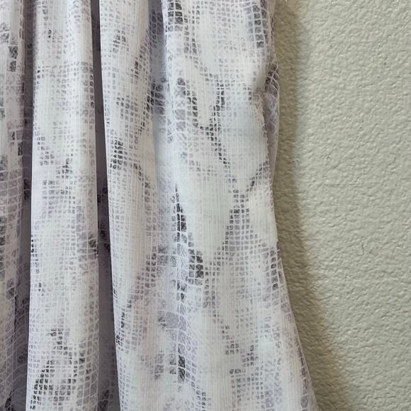 White House Black Market snake print halter tank white lavender high mock neck - Picture 4 of 7